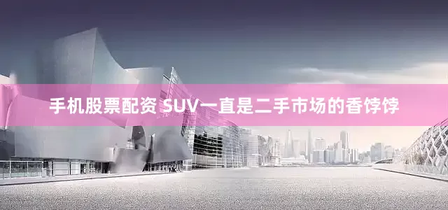 手机股票配资 SUV一直是二手市场的香饽饽