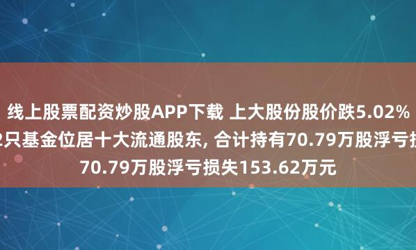 线上股票配资炒股APP下载 上大股份股价跌5.02%, 广发基金旗下2只基金位居十大流通股东, 合计持有70.79万股浮亏损失153.62万元